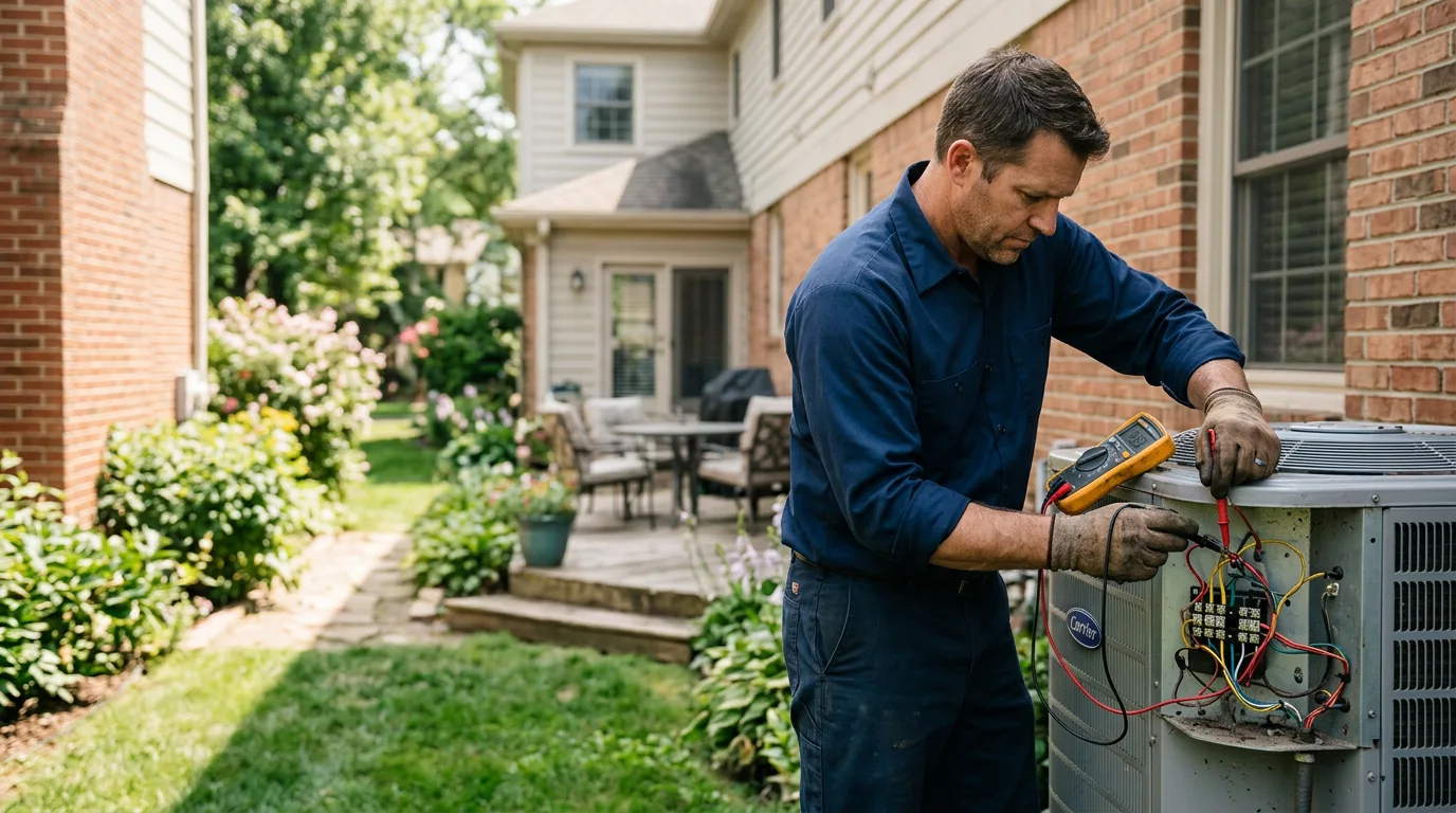 HVAC technician working near Haworth, OK